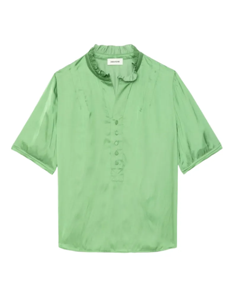 Zadig & Voltaire Top Topher Satin Grün