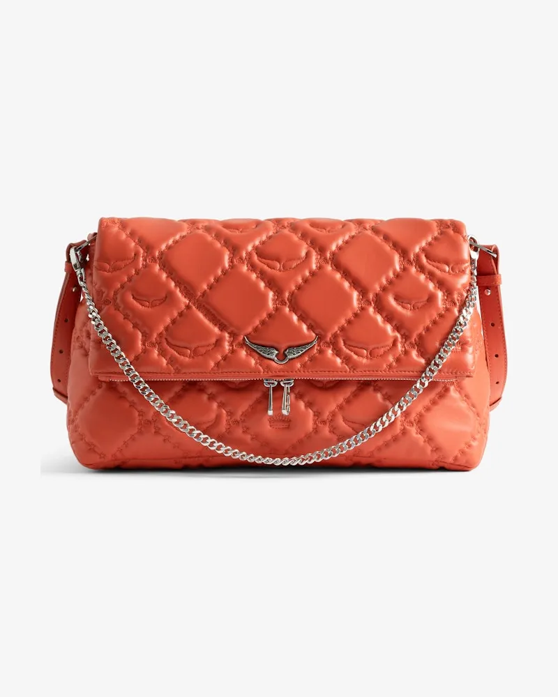 Zadig & Voltaire Tasche Rocky II XL Gesteppt Monogram Orange