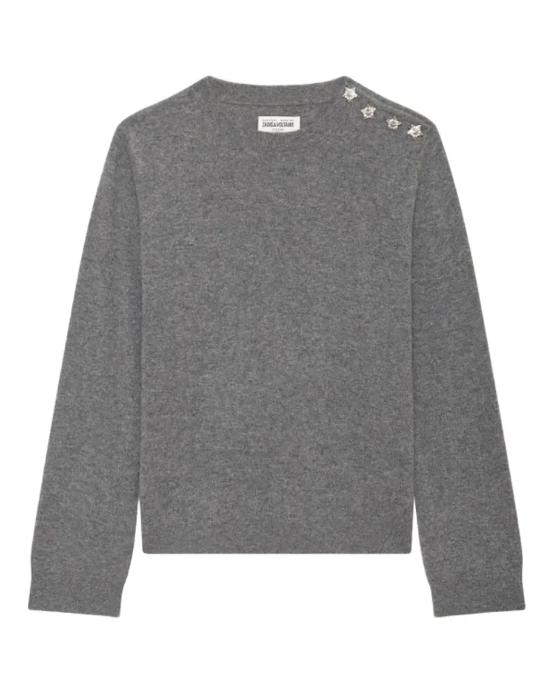 Zadig & Voltaire Cara Pullover 100% Kaschmir Grau