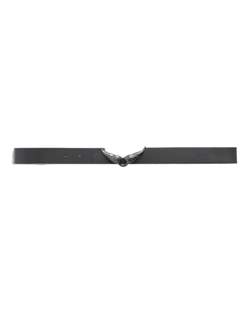 Zadig & Voltaire Gürtel Rock Reversible Vintage 30mm Grau