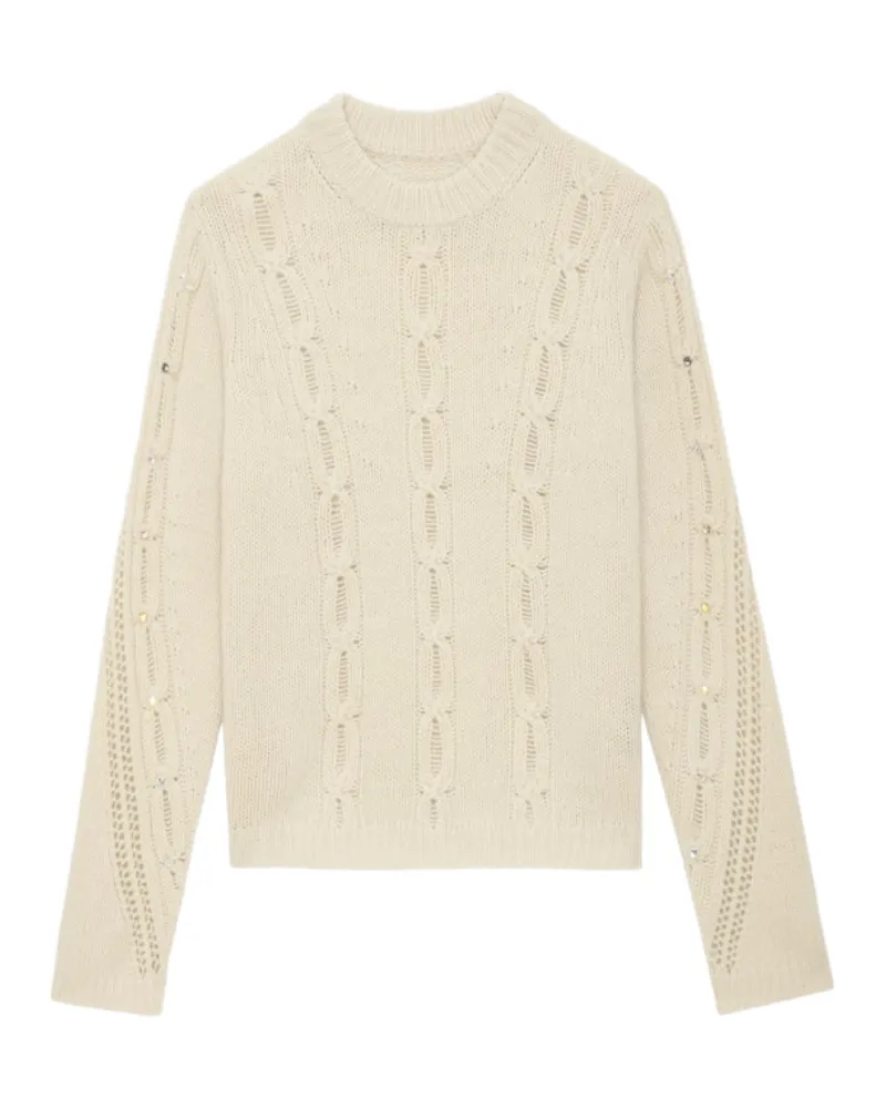 Zadig & Voltaire Pullover Morley 100% Merinowolle Beige
