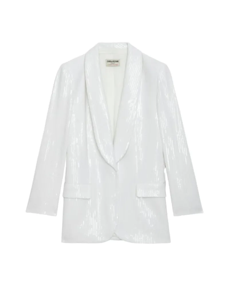 Zadig & Voltaire Blazer Vive Pailletten Weiß