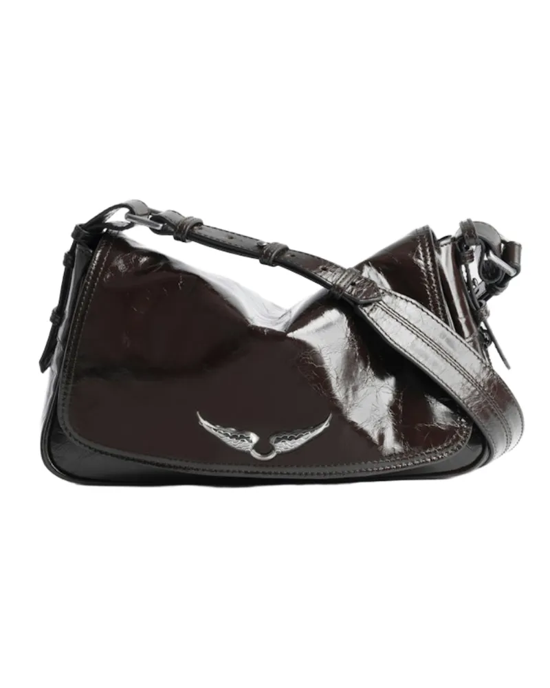 Zadig & Voltaire Tasche Le Zouzou Vintage Patent Braun