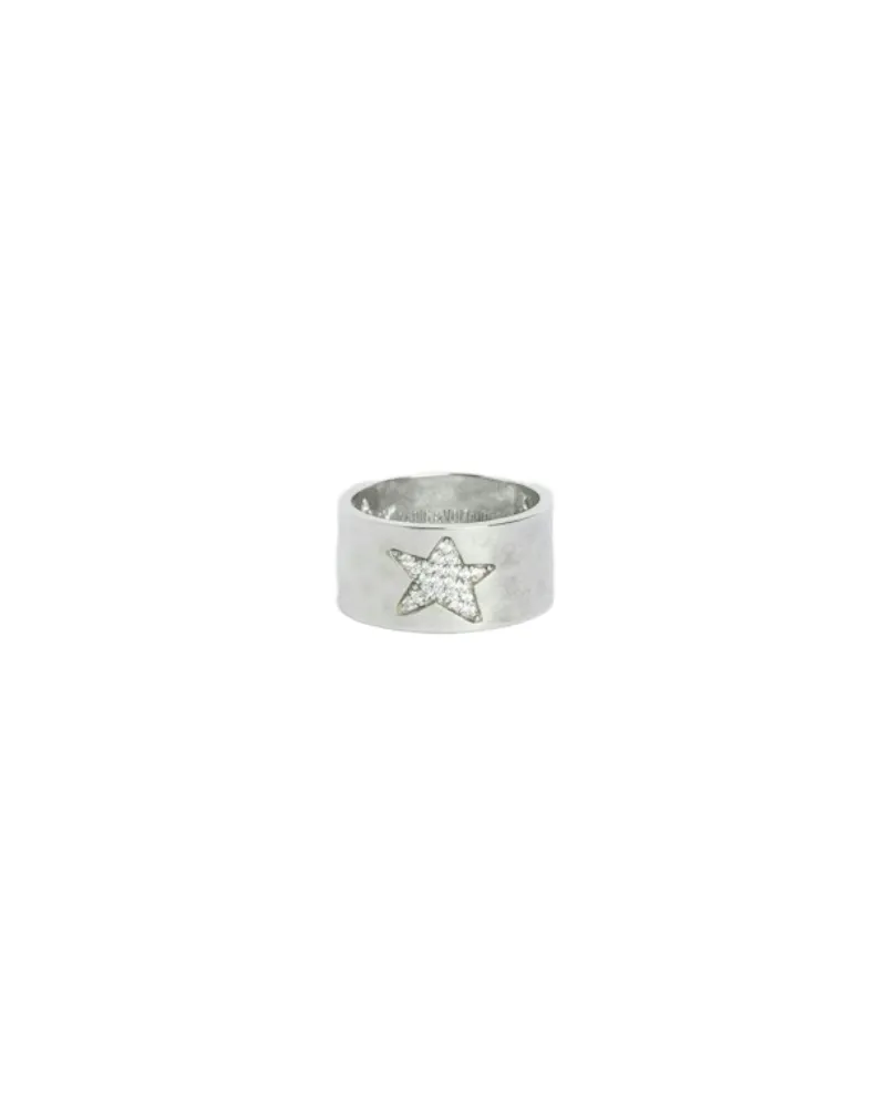 Zadig & Voltaire Ring Rock Star Strass Grau