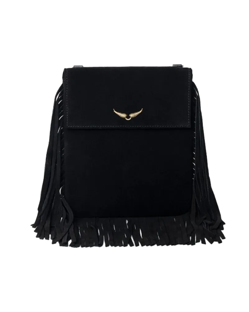 Zadig & Voltaire Pochette Rockson Nano Suede Schwarz