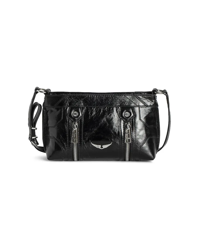 Zadig & Voltaire Sunny Mood Vintage Patent Tasche Schwarz