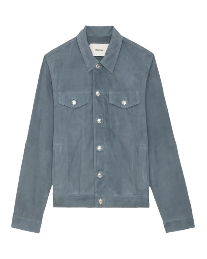 Zadig & Voltaire Blouson Base Suede Blau