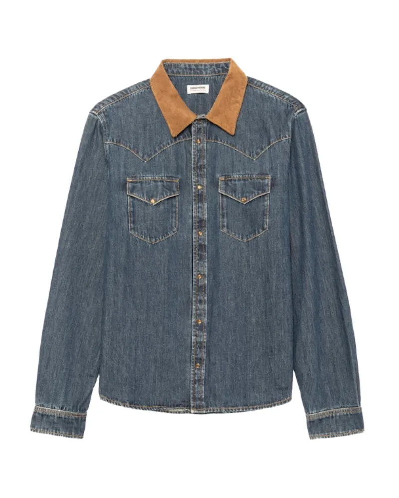 Zadig & Voltaire Saby Denim Hemd Blau