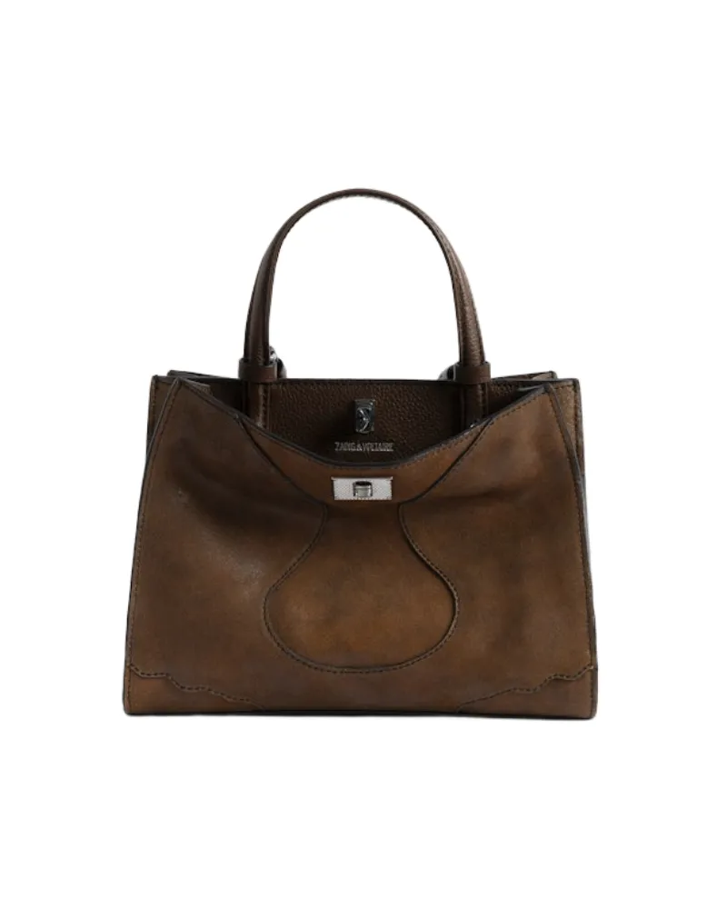 Zadig & Voltaire Jack Mini Waxy Suede Tasche Braun