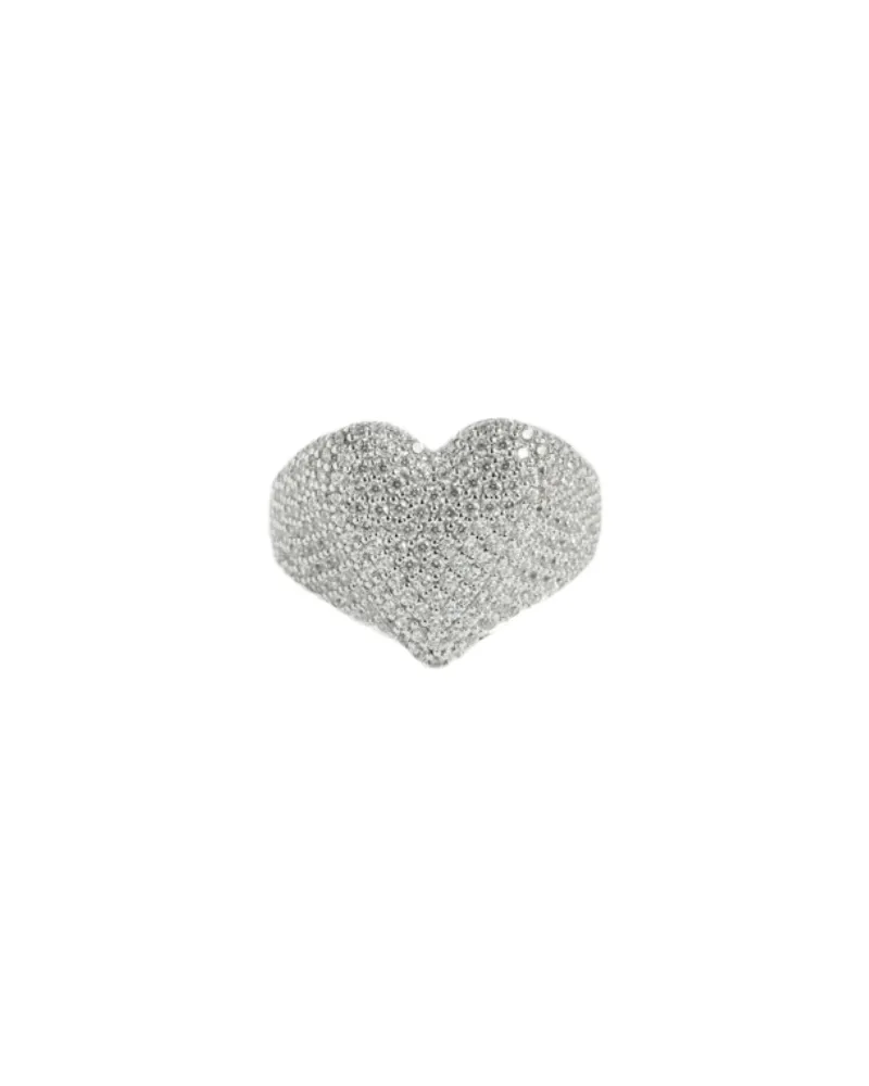 Zadig & Voltaire Ring Heartbreaker Full Strass Grau