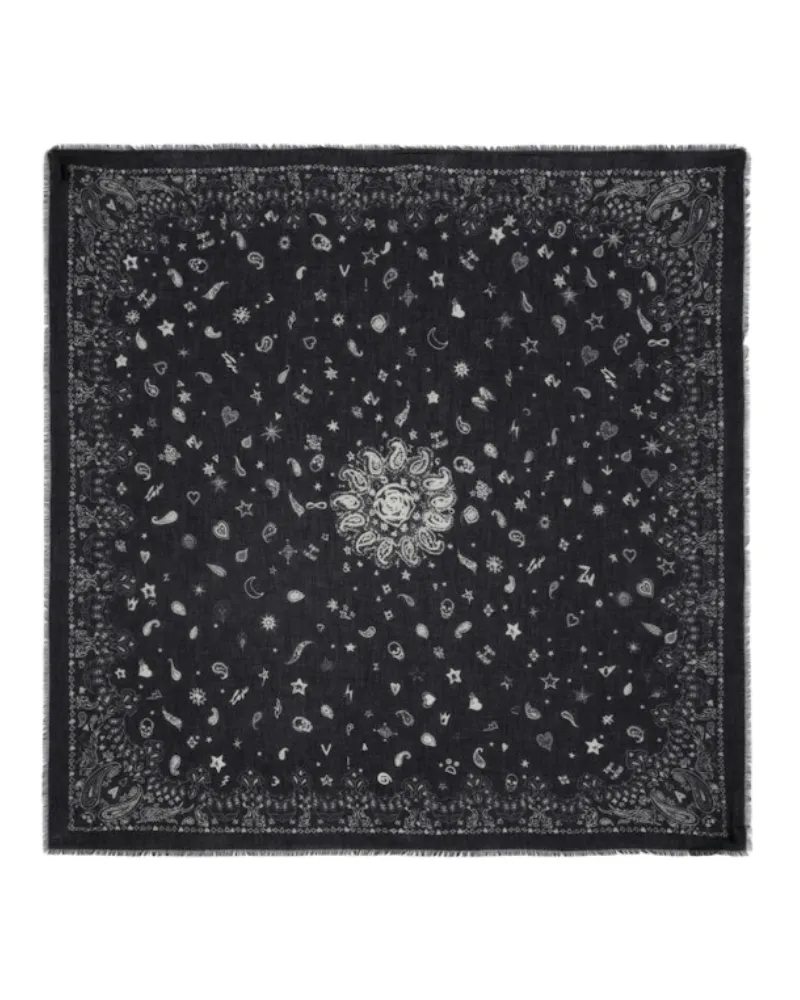 Zadig & Voltaire Schal Maddie Bandana 120 Schwarz