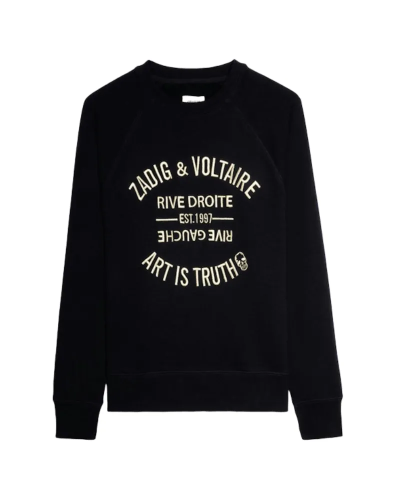 Zadig & Voltaire Sweatshirt Upper Blason Schwarz