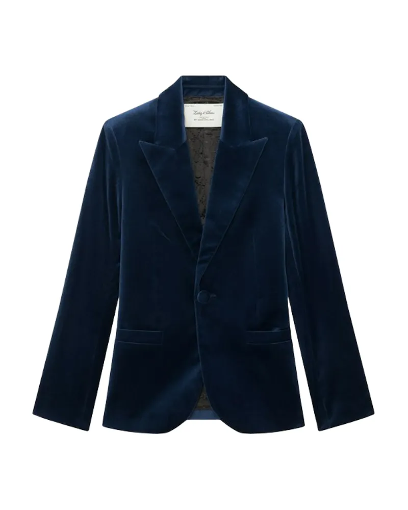 Zadig & Voltaire Vavy Velvet Blazer Blau