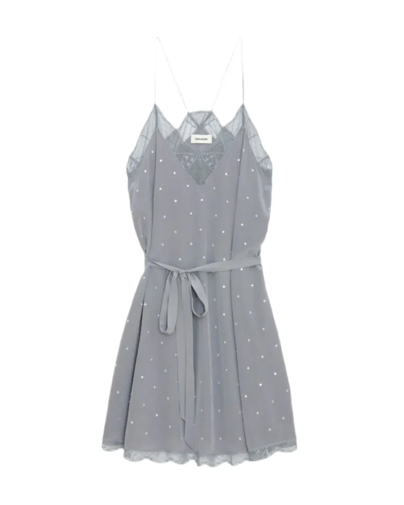 Zadig & Voltaire Kleid Ristyz 100% Seide Grau