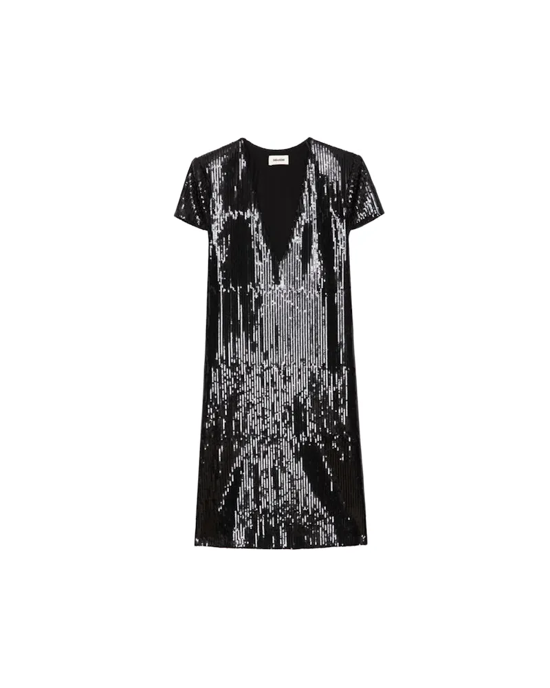 Zadig & Voltaire Kleid Rashu Pailletten Schwarz
