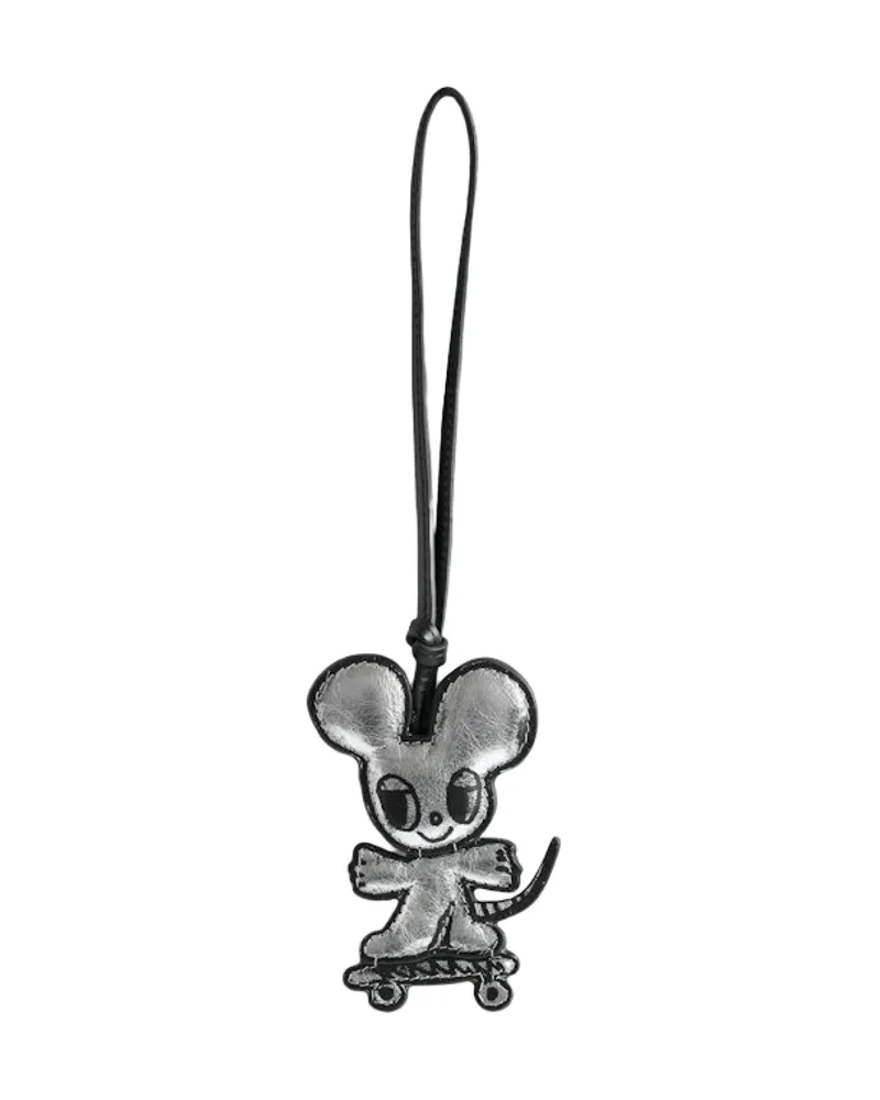 Zadig & Voltaire Schlüsselanhänger Mouse Skater Grau