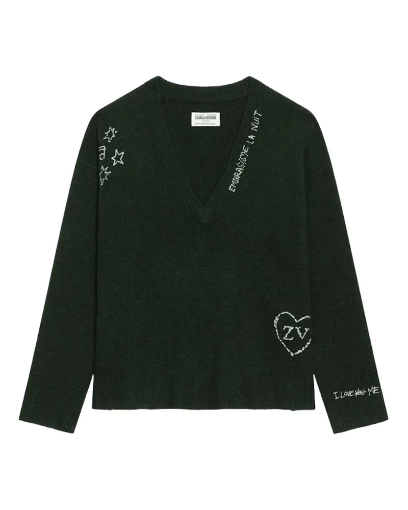 Zadig & Voltaire Mikyz Pullover 100% Kaschmir Grün