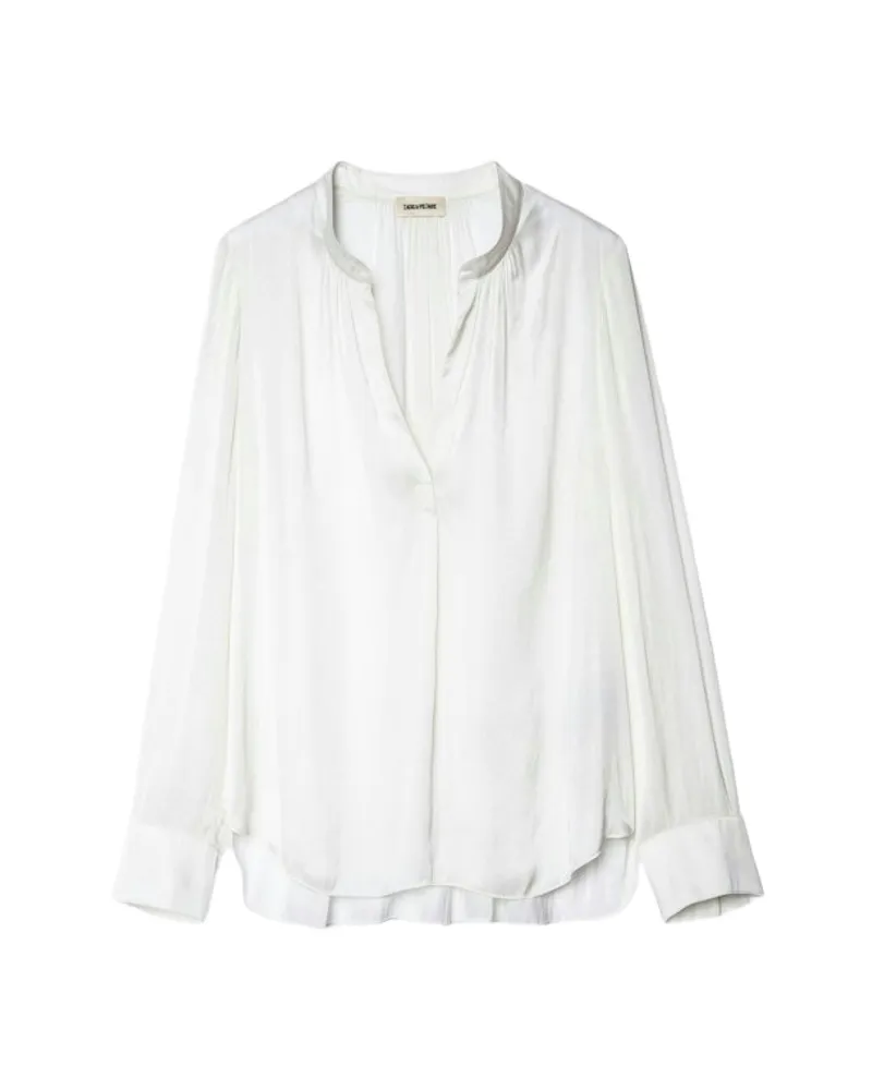 Zadig & Voltaire Bluse Tink Satin Weiß