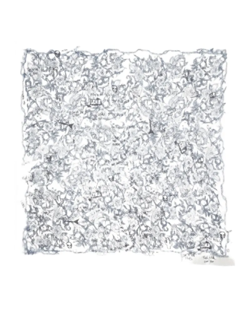 Zadig & Voltaire Kerry Schal Roses 135 Weiß