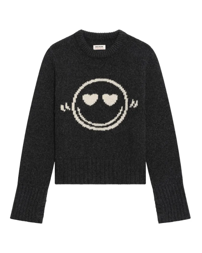 Zadig & Voltaire Malty Pullover 100% Merinowolle Grau