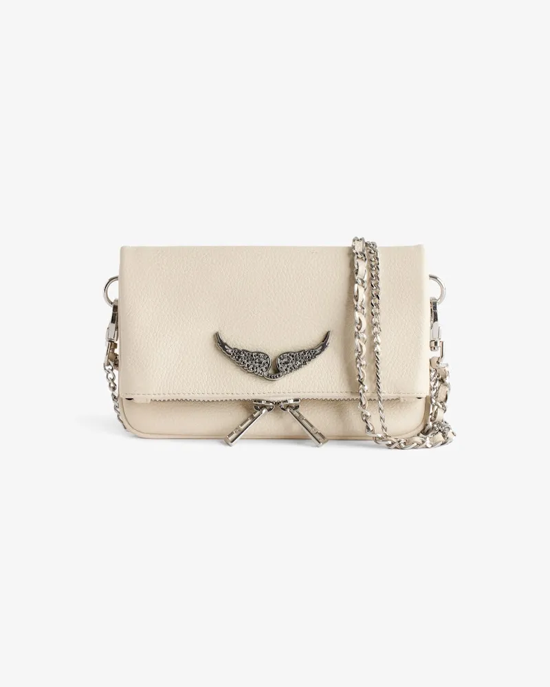 Zadig & Voltaire Rock Nano Swing Your Wings Clutch Weiß