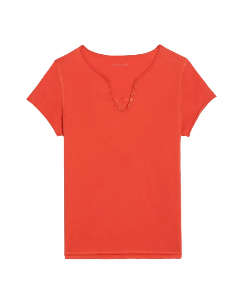 Zadig & Voltaire Henley-Shirt Hemd Orange