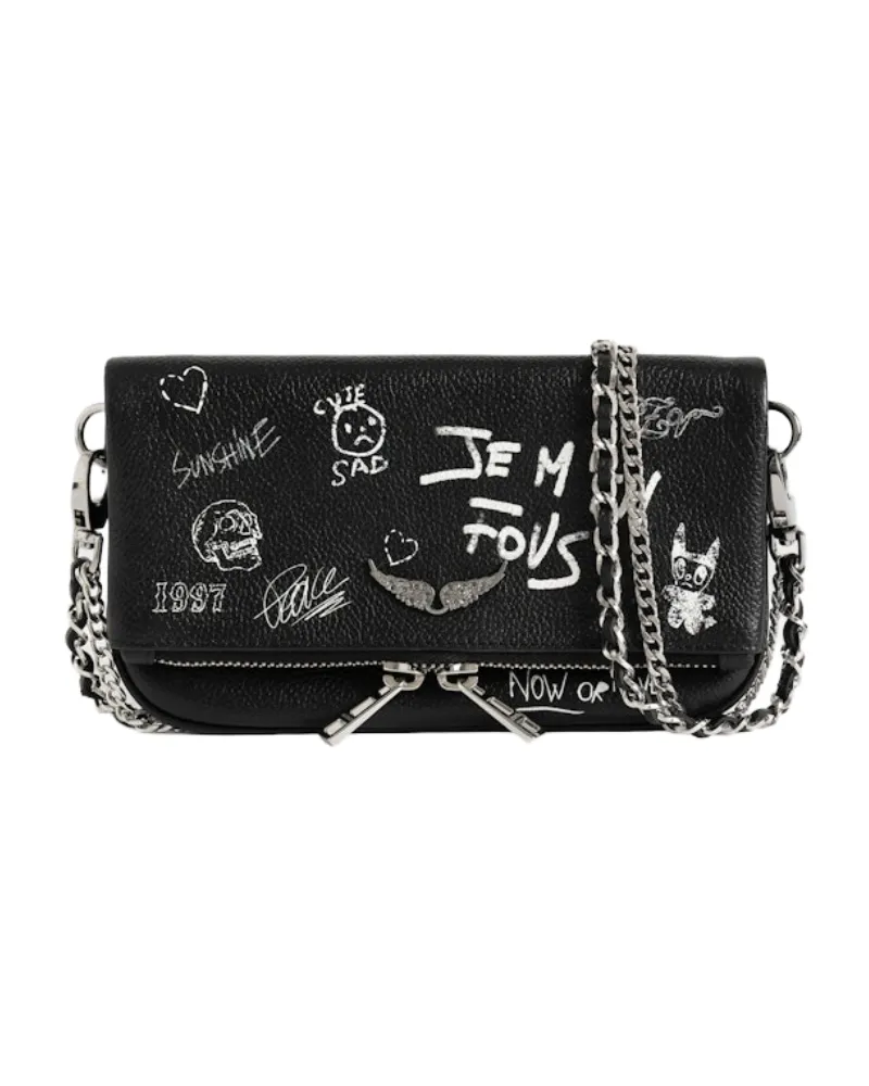 Zadig & Voltaire Rock Mini Arty Tag Clutch Schwarz