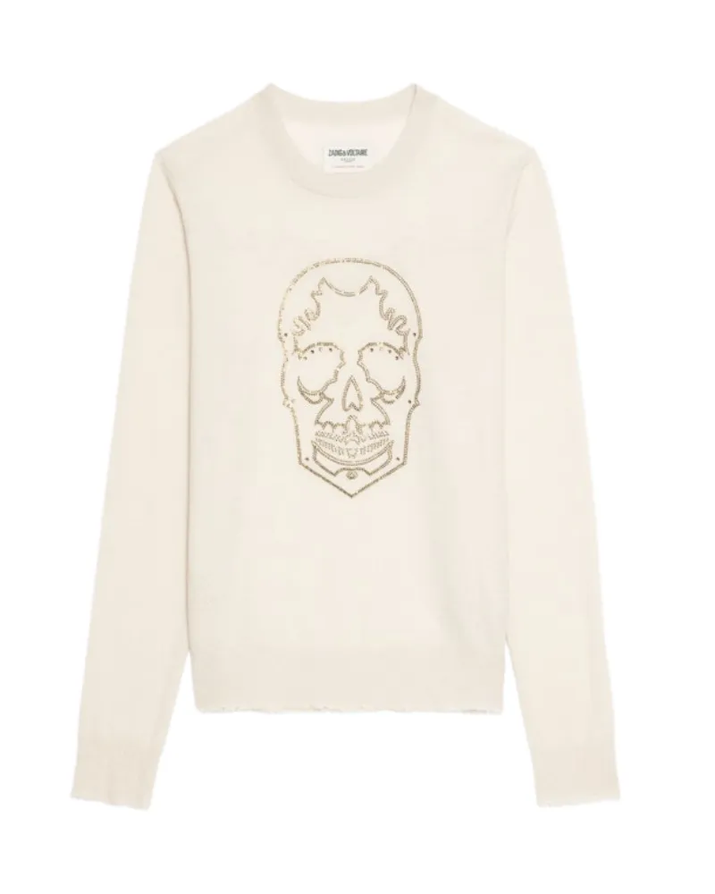 Zadig & Voltaire Pullover Miss 100% Kaschmir Weiß
