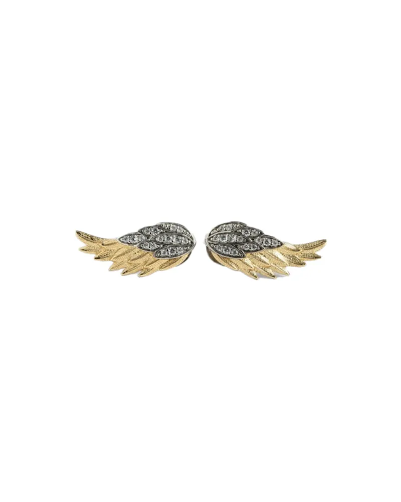 Zadig & Voltaire Rock Feather Ohrringe Gelb
