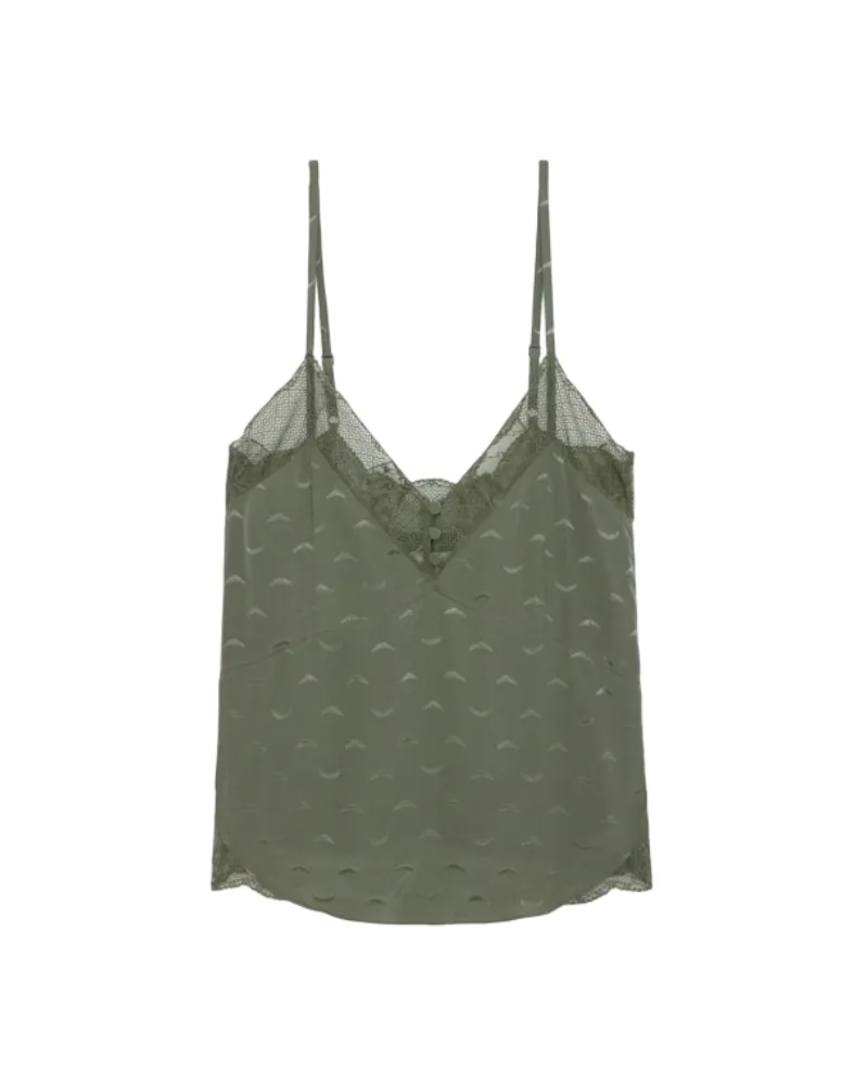 Zadig & Voltaire Trägertop Cyoko 100% Seide Kaki