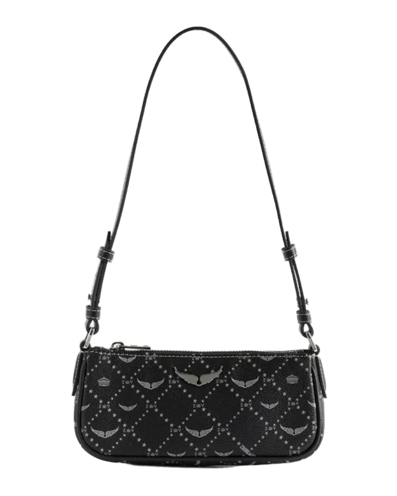 Zadig & Voltaire Z Pocket Monogram Clutch Schwarz