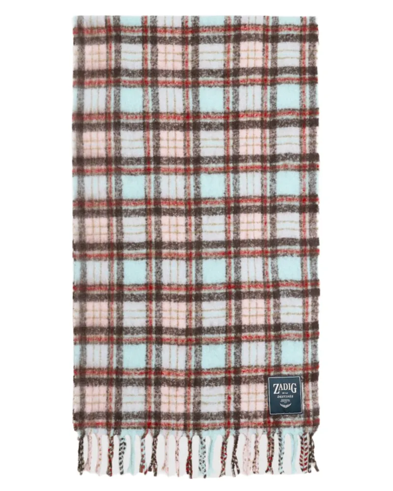 Zadig & Voltaire Schale Joan Tartan Rosa