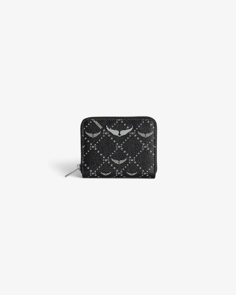 Zadig & Voltaire Mini Zv Monogram Geldbörse Black