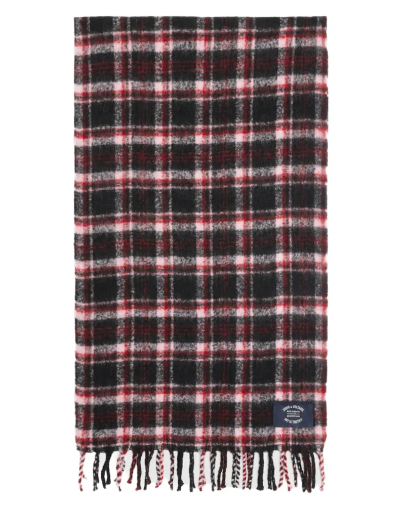 Zadig & Voltaire Schale Joan Tartan Grau