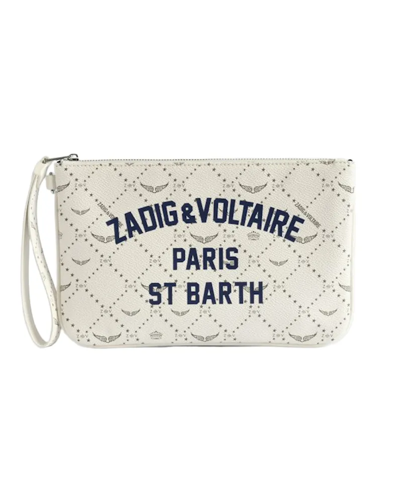 Zadig & Voltaire Z Pouch Resort St Barth Clutch Weiß