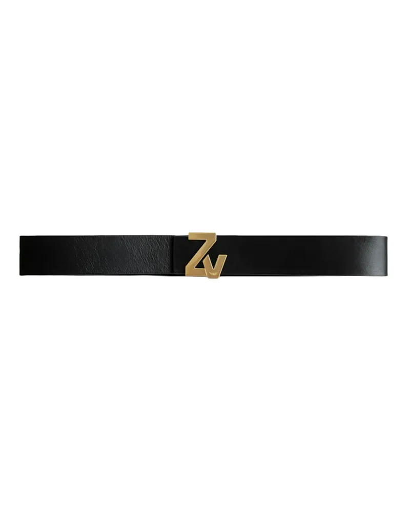 Zadig & Voltaire Gürtel ZV Initiale 40mm Schwarz