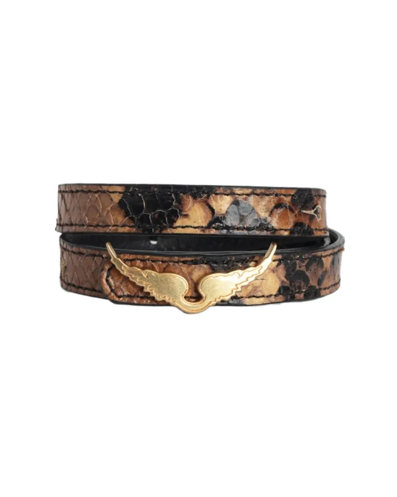 Zadig & Voltaire Armband Rock 100% Leder Braun