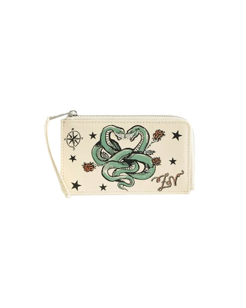 Zadig & Voltaire ZV Card Tattoo Kartenetui Weiß