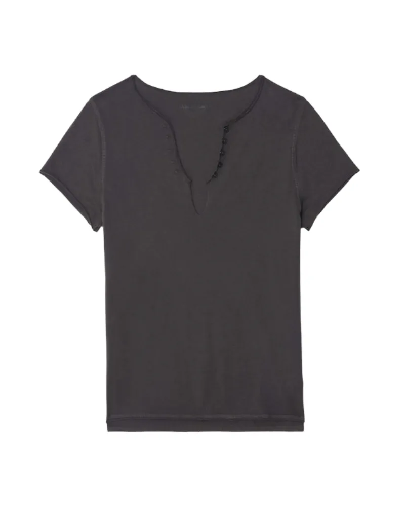 Zadig & Voltaire Henley-Shirt Tuni Braun