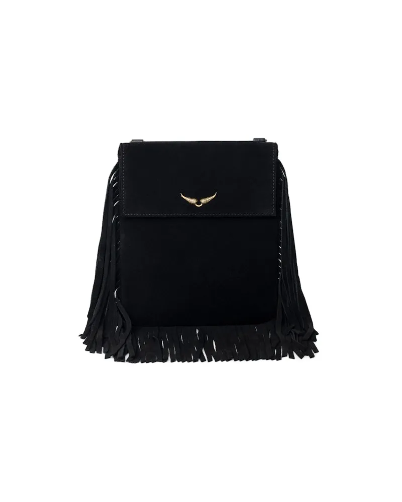 Zadig & Voltaire Pochette Rockson Nano Suede Black