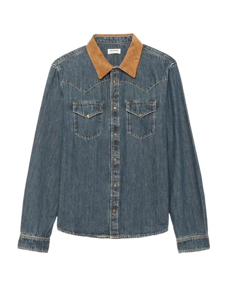 Zadig & Voltaire Saby Denim Hemd Blau