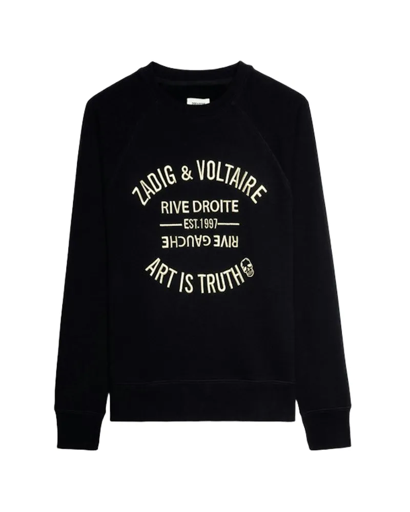 Zadig & Voltaire Sweatshirt Upper Blason Schwarz
