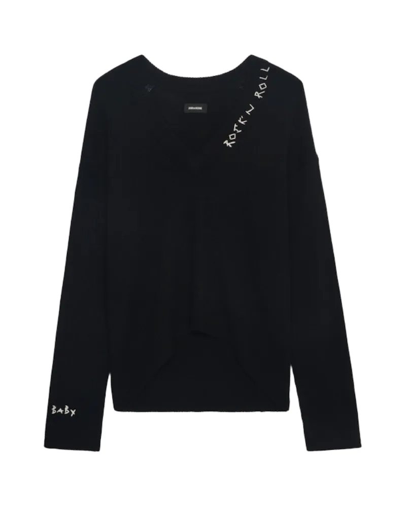 Zadig & Voltaire Pullover Mikyz 100% Kaschmir Schwarz