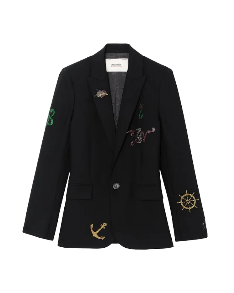 Zadig & Voltaire Valse Blazer Schwarz