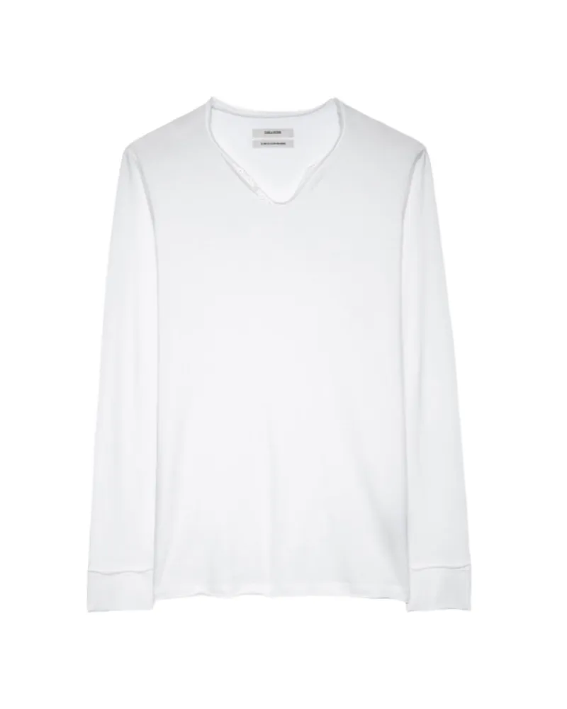 Zadig & Voltaire Henley-Shirt Monastir Weiß