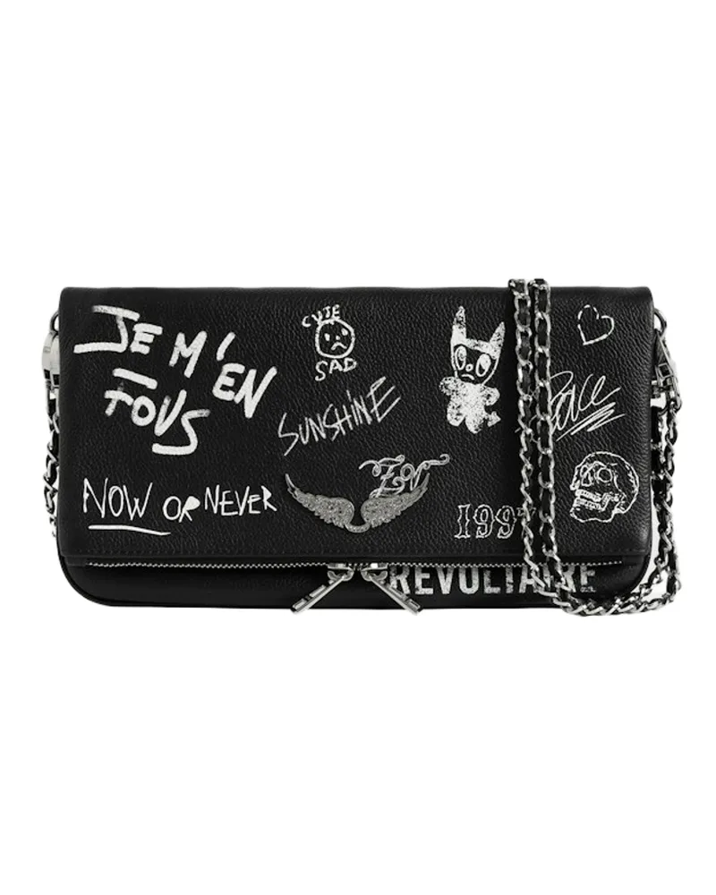 Zadig & Voltaire Clutch Rock Arty Tag Schwarz