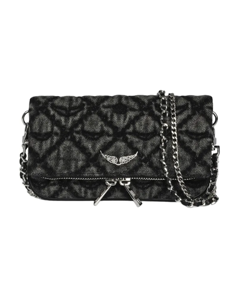 Zadig & Voltaire Rock Nano Monogram Clutch Grau