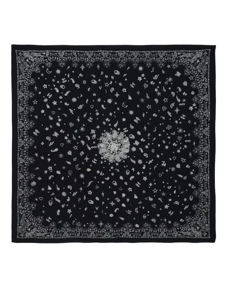 Zadig & Voltaire Schal Blondie Bandana 130 Schwarz