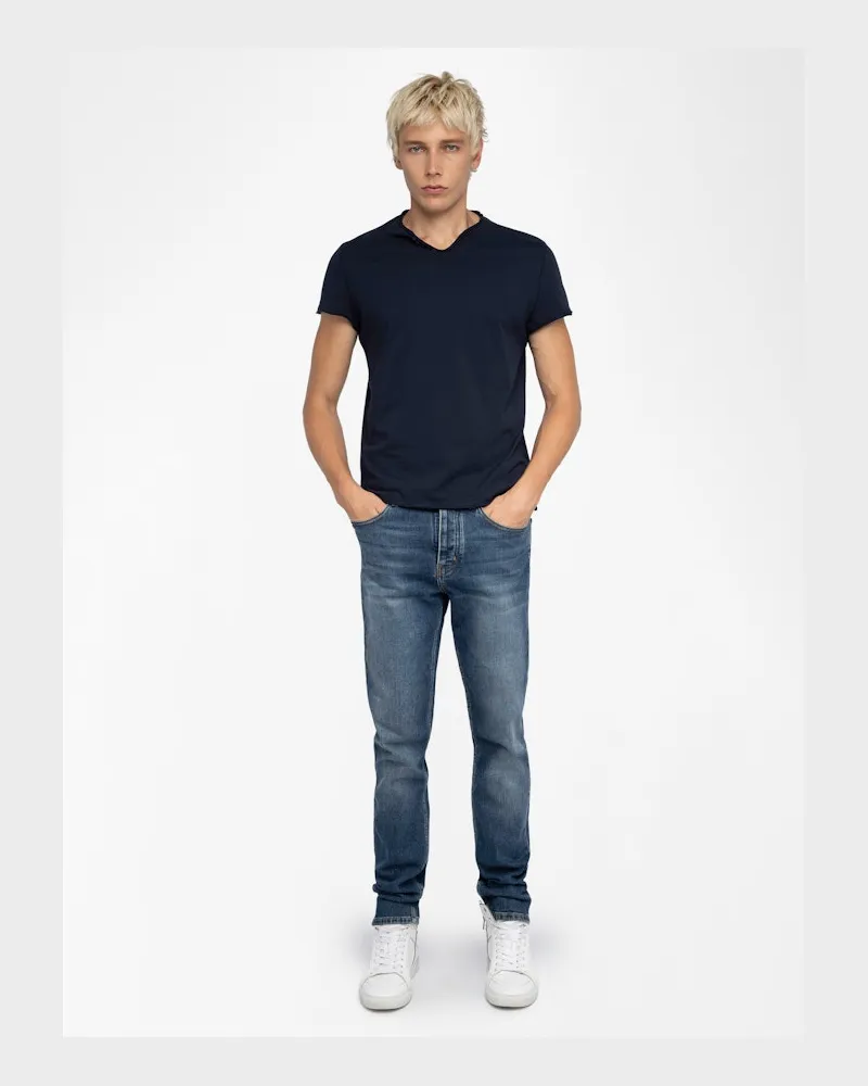 Zadig & Voltaire Henley-shirt Monastir Encre