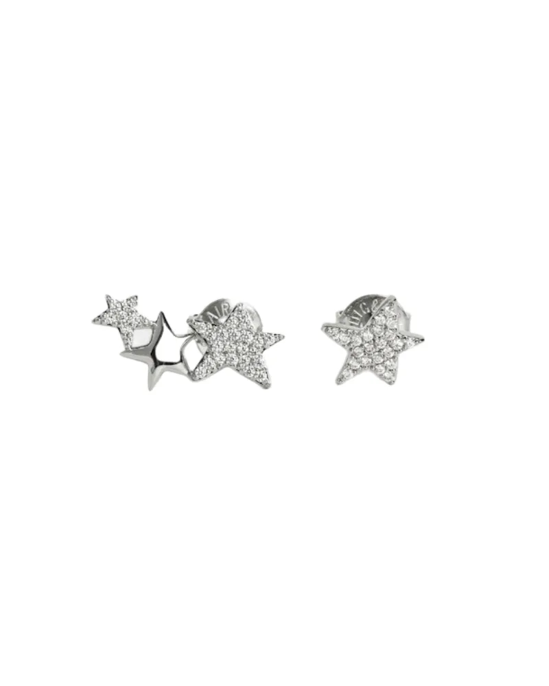 Zadig & Voltaire Rock Star Strass Ohrringe Grau